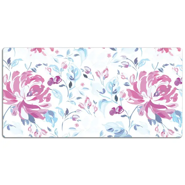Schreibtisch Unterlegmatte Lilane Blumen