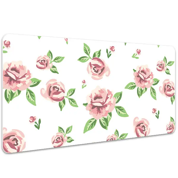 Büro-Schreibtischmatte Pastellblumen
