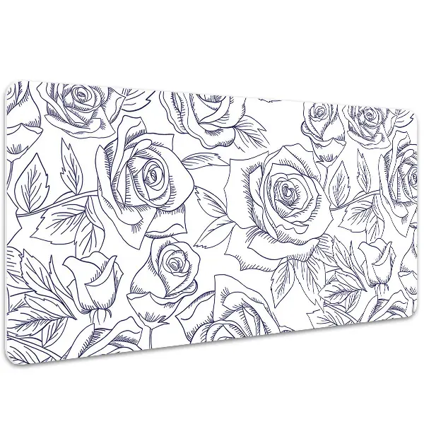 Schreibtischunterlage Blaue Rosen