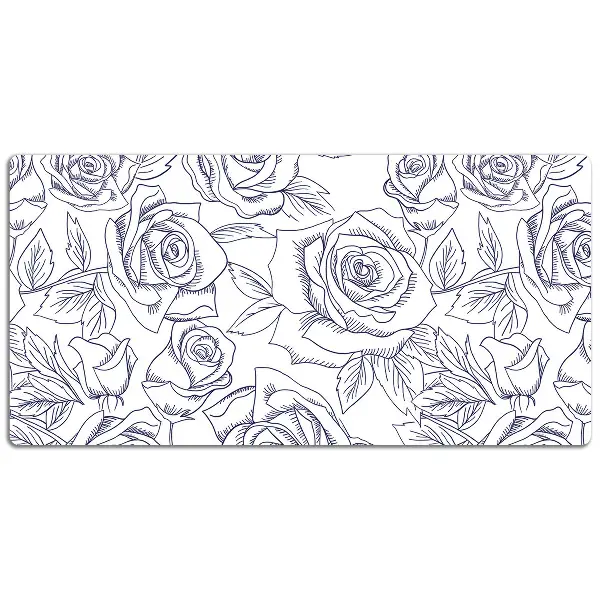 Schreibtischunterlage Blaue Rosen