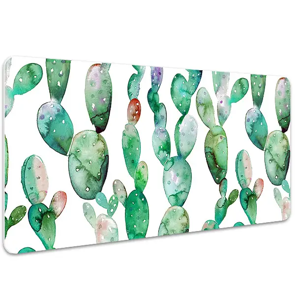 Büro-Schreibtischmatte Aquarellkakteen