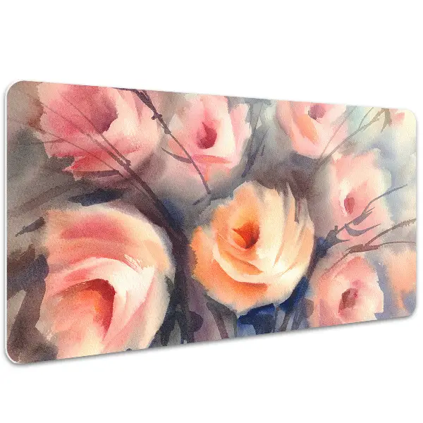 Büro-Schreibtischmatte Orange Rosen