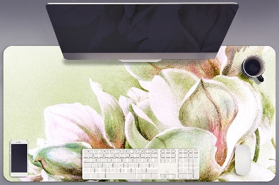 Schreibtisch Unterlegmatte Magnolienblumen