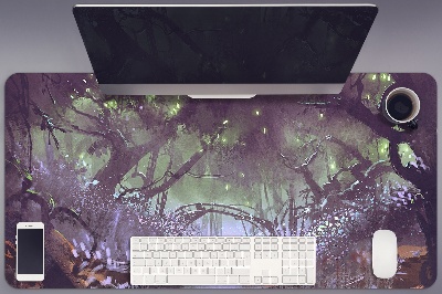Büro-Schreibtischmatte dunkler Wald