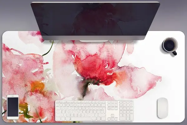 Schreibtischunterlage Aquarellblumen