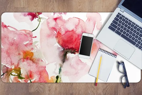 Schreibtischunterlage Aquarellblumen