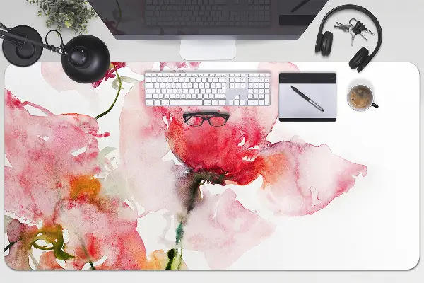 Schreibtischunterlage Aquarellblumen