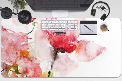 Schreibtischunterlage Aquarellblumen