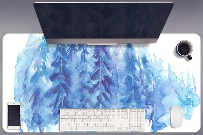 Schreibtisch Unterlegmatte Aquarell Winterwald