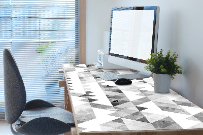 Büro-Schreibtischmatte Graue Dreiecke-Muster.