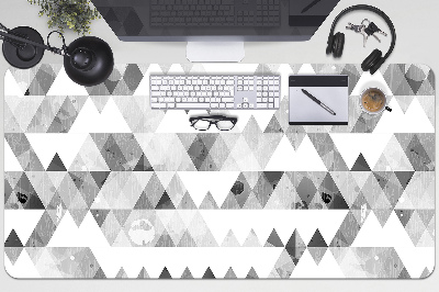 Büro-Schreibtischmatte Graue Dreiecke-Muster.