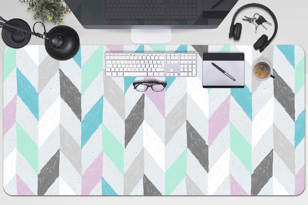 Schreibtisch Unterlegmatte Stoff in Herringbone.