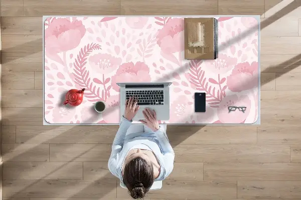 Büro-Schreibtischmatte Rosa maki.
