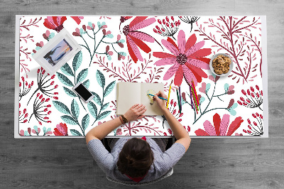 Schreibtischunterlage Blumenmuster