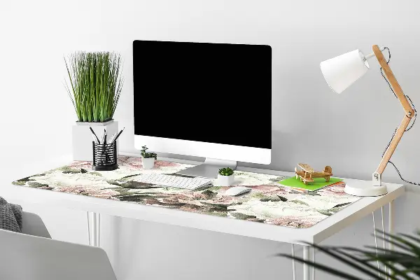Büro-Schreibtischmatte Weinleseblumenstrauß von Rosa