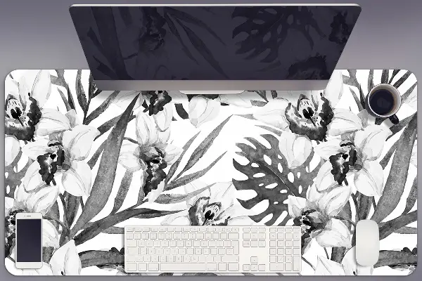 Schreibtischunterlage Blätter und Blumen