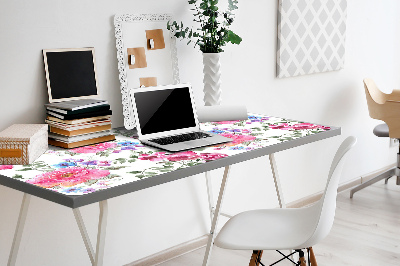 Schreibtisch Unterlegmatte Pinke Blumen