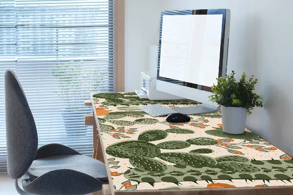 Schreibtisch Unterlegmatte Orangefarbener Kaktus