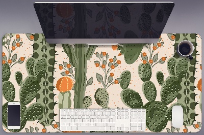 Schreibtisch Unterlegmatte Orangefarbener Kaktus