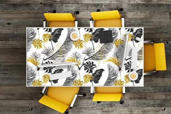 PVC Schreibtischmatte Goldenes tropisches
