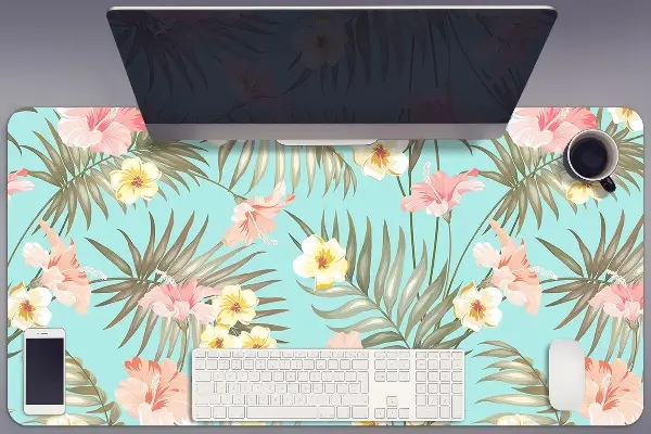Büro-Schreibtischmatte Pastellblumen