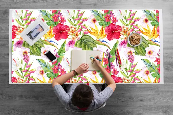 Büro-Schreibtischmatte Exotischer Hibiskus