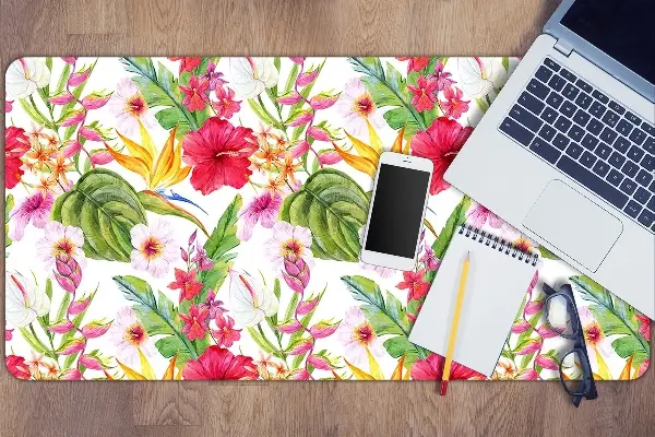 Büro-Schreibtischmatte Exotischer Hibiskus