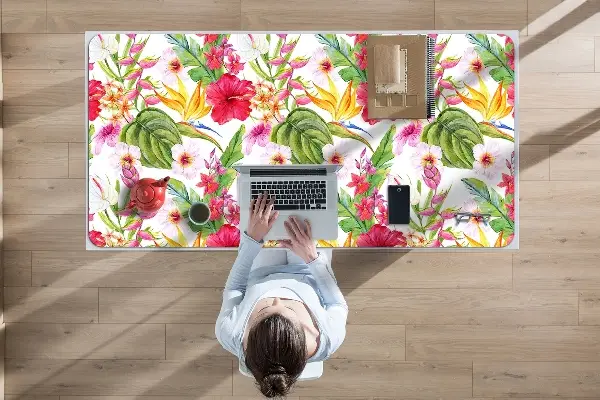 Büro-Schreibtischmatte Exotischer Hibiskus