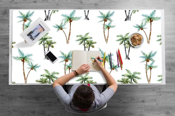Schreibtischunterlage Palmmuster