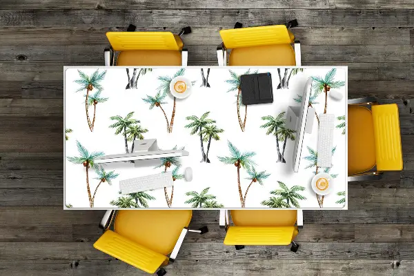 Schreibtischunterlage Palmmuster