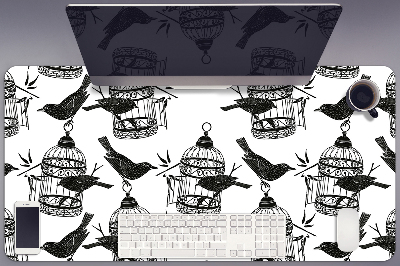 Schreibtisch Unterlegmatte Vogelkäfige