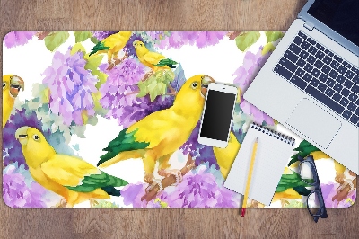 PVC Schreibtischmatte Gelbe Papageien