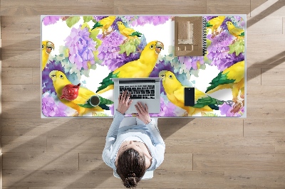 PVC Schreibtischmatte Gelbe Papageien