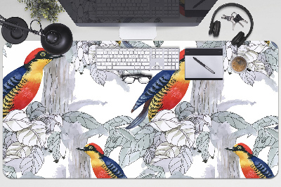 Schreibtischunterlage Gemalte Vögel