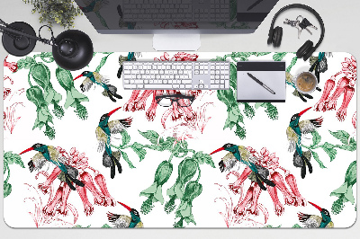 Büro-Schreibtischmatte Kräuter und Vögel