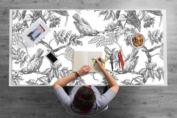 Büro-Schreibtischmatte Graue Vögel