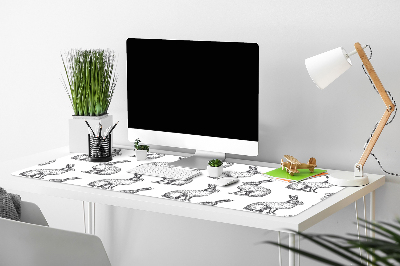 Büro-Schreibtischmatte weiße Hasen