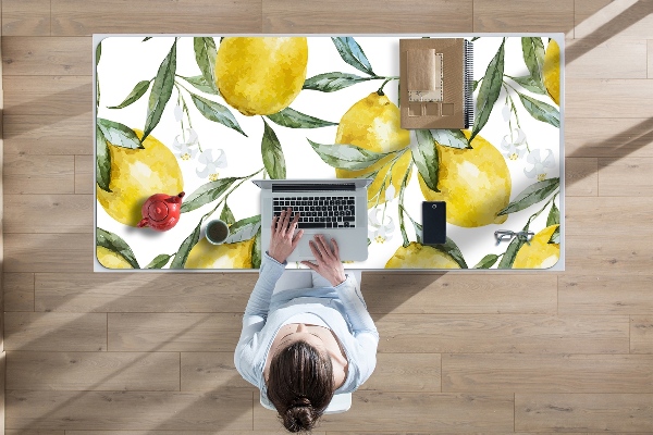Büro-Schreibtischmatte Lackierte Zitronen