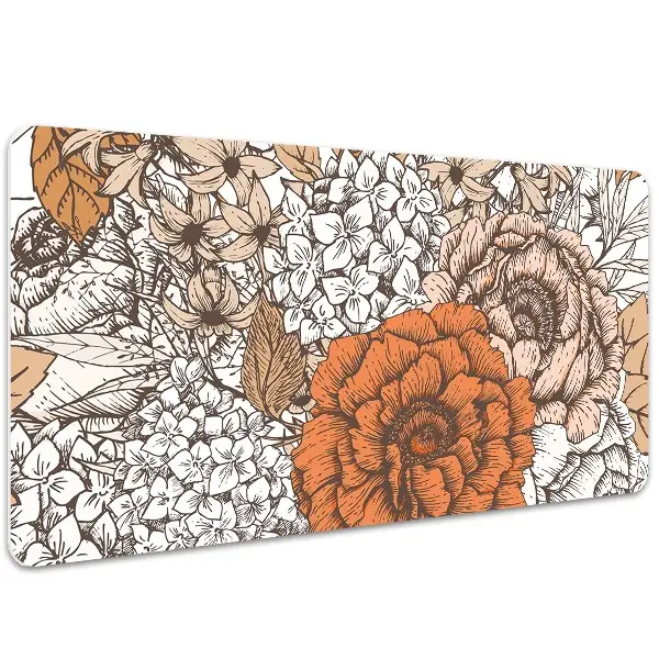 Schreibtischunterlage Orange Rosen