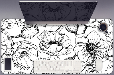 Büro-Schreibtischmatte Blumenmotiv