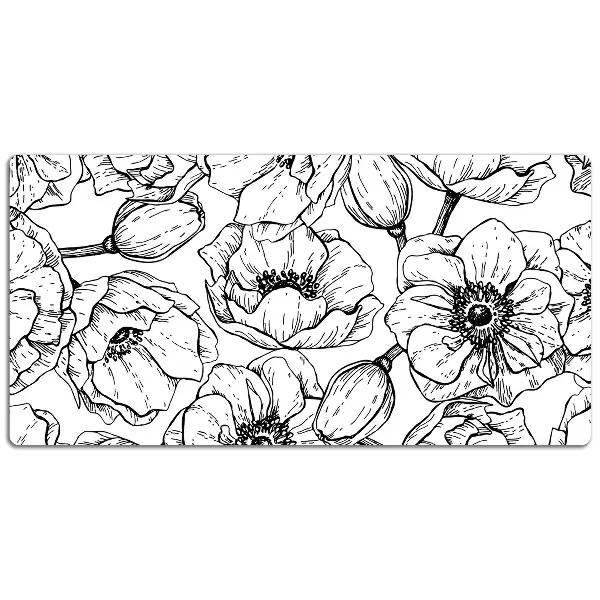 Büro-Schreibtischmatte Blumenmotiv