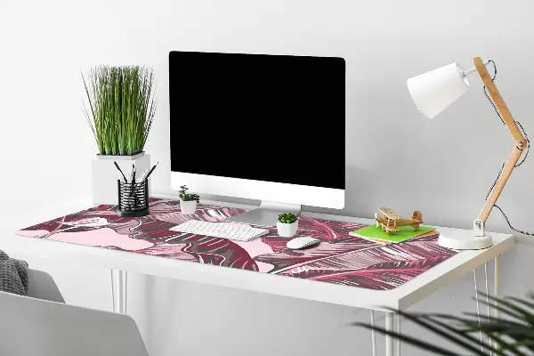 Schreibtisch Unterlegmatte Rosa Palm