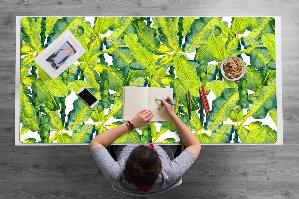 Büro-Schreibtischmatte Aquarellblätter