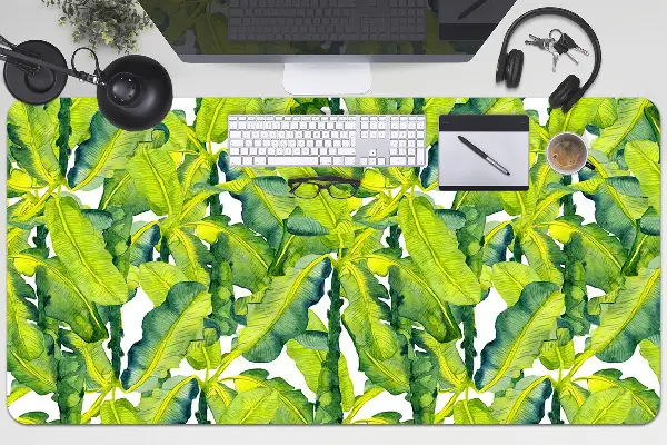 Büro-Schreibtischmatte Aquarellblätter