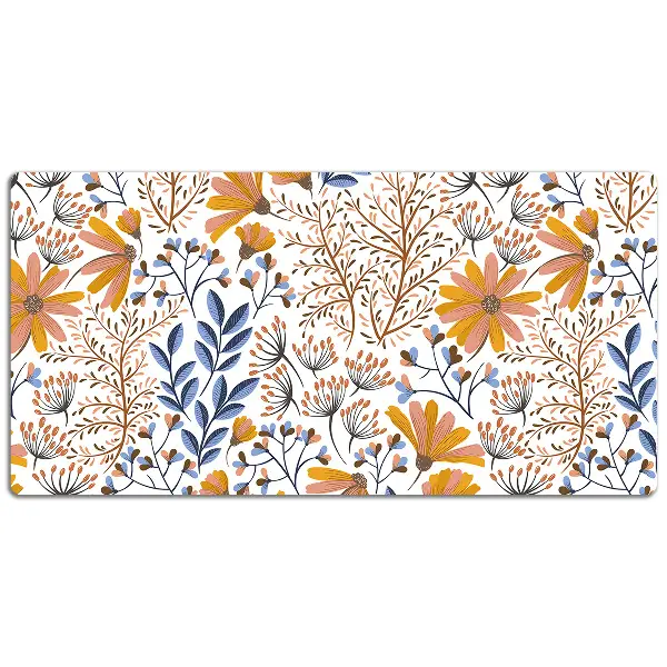 Schreibtisch Unterlegmatte Lackierte Blumen