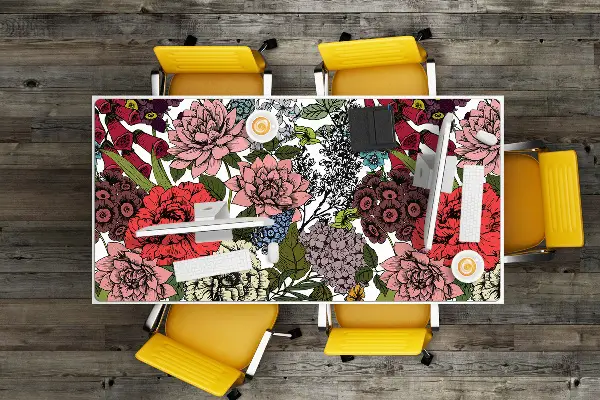 PVC Schreibtischmatte Herbstblumen
