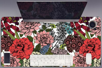 PVC Schreibtischmatte Herbstblumen