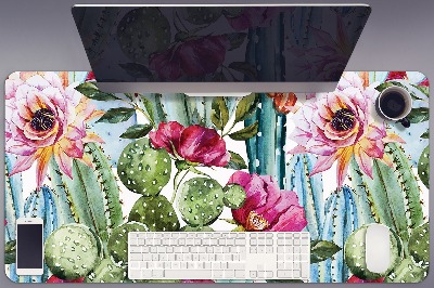 Büro-Schreibtischmatte Kaktusblumen