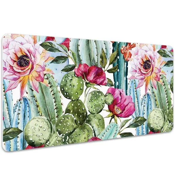 Büro-Schreibtischmatte Kaktusblumen