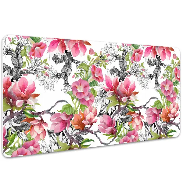 Schreibtisch Unterlegmatte Aquarellblumen